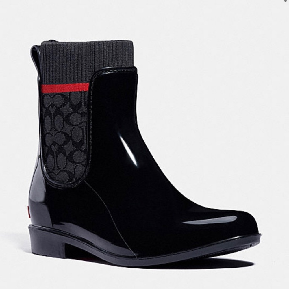 Coach boots with signature c logo
